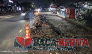 Bekas Korekan di Jalan KL Yos Sudarso Dikeluhkan Warga, Pengendara Diminta Waspada